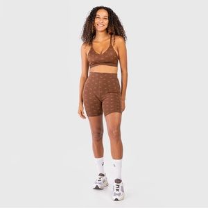 Nike Air Cycling Shorts Brown Monogram Print